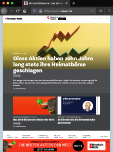 Heiße Aktien-Tipps bei der Wirtschaftswoche. (Screenshot www.wiwo.de 11.5.2020 15.30Uhr)
